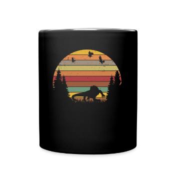 Bearded Dragon Retro - Full Colour Mug - black - Front