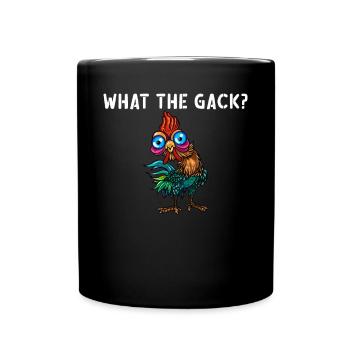 Coq de poulet Drôle de poulet Dire ce que le gack - Mug uni - noir - Devant