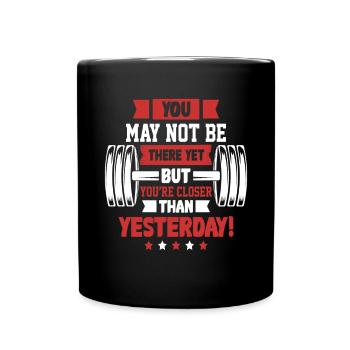 Gym Entraînement musculaire Musculation Musculation Haltère - Mug uni - noir - Devant