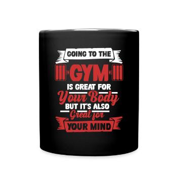 Entraînement Musculation Fitness Bodybuilder Dumbbell Gym - Mug uni - noir - Devant