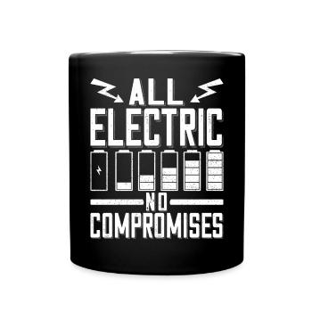 Tout électrique sans compromis Ventilateurs de voitures électriques - Mug uni - noir - Devant