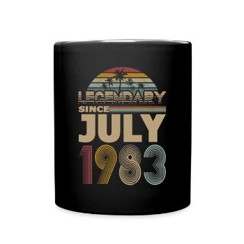 40e anniversaire Juillet 1983 Légendaire 1983 - Mug uni - noir - Devant
