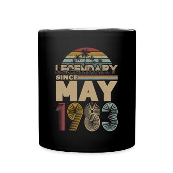 40e anniversaire né en mai 1983 légendaire 1983 - Mug uni - noir - Devant