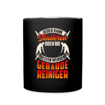 Gebäudereiniger werden die Besten Fensterputzer - Tasse einfarbig - Schwarz - Vorne