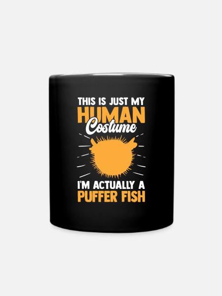 Nur ein Kugelfisch Kostüm Riesenkugelfisch - Tasse einfarbig - Schwarz