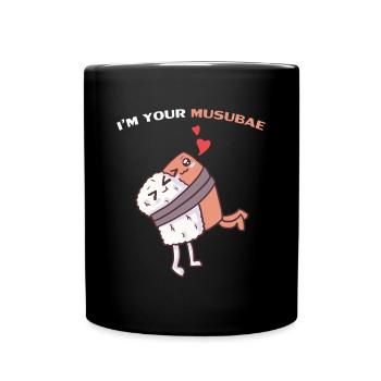 I'm Your Musubae Valentinstag Kawaii Hawaii Mus - Tasse einfarbig - Schwarz - Vorne