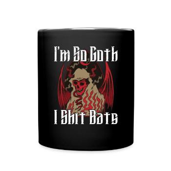 Satan Beelzebub Teufel Gothic Pentagram Mystisch - Tasse einfarbig - Schwarz - Vorne