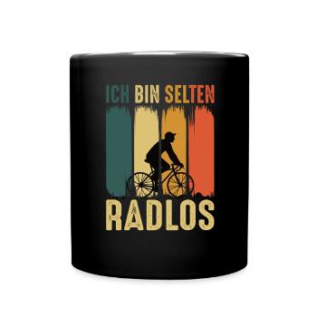Rennrad Radsport Rennräder Rennradfahrer - Tasse einfarbig - Schwarz - Vorne