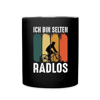 Rennrad Radsport Rennräder Rennradfahrer - Tasse einfarbig - Schwarz - Vorne