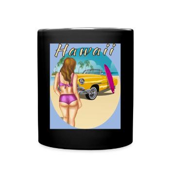 HAWAÏ - Mug uni - noir - Devant