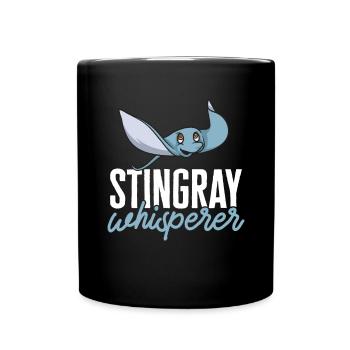 Stachelrochen Mantarochen Ozean Rochen - Tasse einfarbig - Schwarz - Vorne