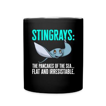 Stachelrochen Mantarochen Ozean Rochen - Tasse einfarbig - Schwarz - Vorne
