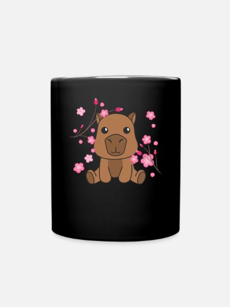 Capybara animaux mignons pour enfants kawaii - Mug uni - noir