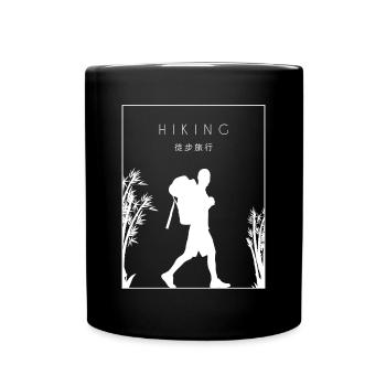 Randonnée Hanzi Chinois Randonnée Trekking Randonnée en montagne - Mug uni - noir - Devant
