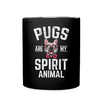 Pug Gifts for Pug Lovers - Full Colour Mug - black - Front
