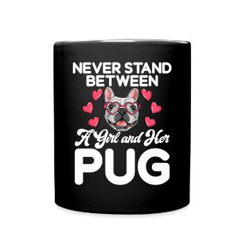 Pug Gifts for Pug Lovers - Full Colour Mug - black - Front