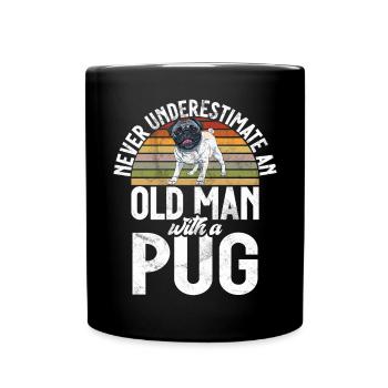 Pug Gifts for Pug Lovers - Full Colour Mug - black - Front