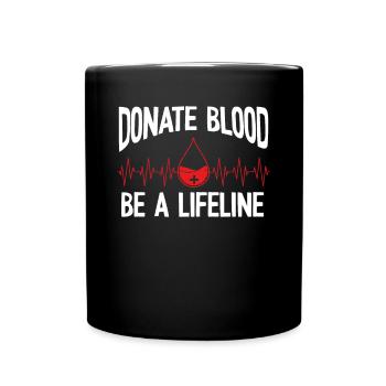 Le don de sang est une bouée de sauvetage - Mug uni - noir - Devant
