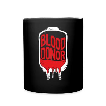 Blutbeutel Von Einem Blutspender - Tasse einfarbig - Schwarz - Vorne