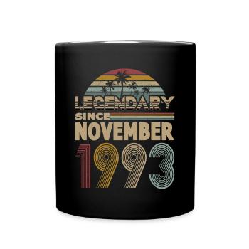 30. Geburtstag Jahrgang November 1993 Legendary - Tasse einfarbig - Schwarz - Vorne
