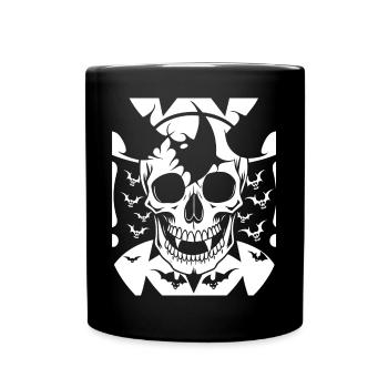 Horreur Crâne Crâne Art Crâne Gothique Heavy Metal - Mug uni - noir - Devant