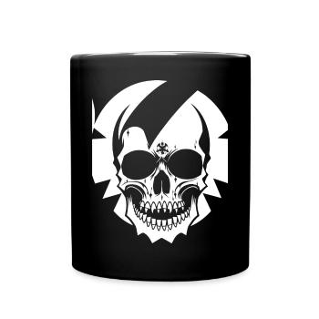 Horror Skull Skull Art Skull Gothic Heavy Metal - Full Colour Mug - black - Front