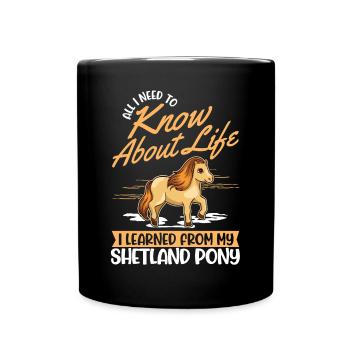 Poney Shetland Poney Shetland Shetty - Mug uni - noir - Devant