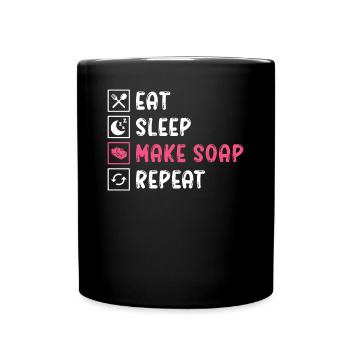 Fabrication de savon, savonnier, savonologue - Mug uni - noir - Devant