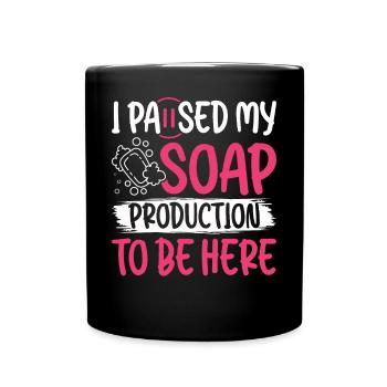 Fabrication de savon, savonnier, savonologue - Mug uni - noir - Devant