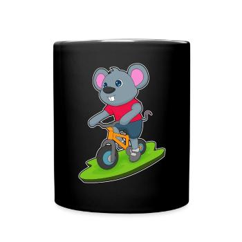 Vélo souris - Mug uni - noir - Devant