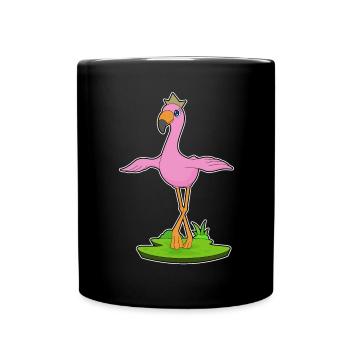 Couronne de flamant rose - Mug uni - noir - Devant