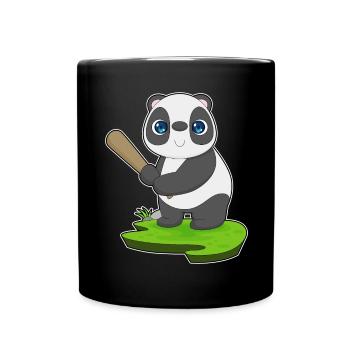 Panda Baseball Baseball Bats - Full Colour Mug - black - Front