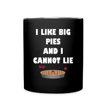 J’aime les grosses tartes et je ne peux pas mentir drôle Thanksgiving - Mug uni - noir - Devant