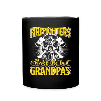 Firefighter Firefighters Make The Best Grandpas - Full Colour Mug - black - Front