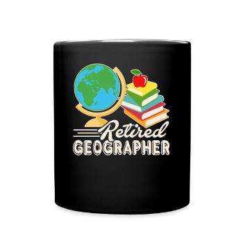 Geographer Retired Geographer - Full Colour Mug - black - Front