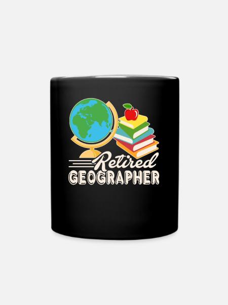 Geographer Retired Geographer - Full Colour Mug - black
