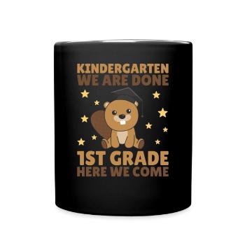 Kids Kindergarten graduate Biber 1st grade - Tasse einfarbig - Schwarz - Vorne
