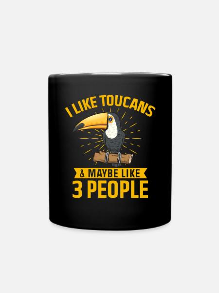 Tukan Vogel Regenwald - Tasse einfarbig - Schwarz