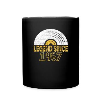 1967 Birthday Vinyl Legend since - Full Colour Mug - black - Front