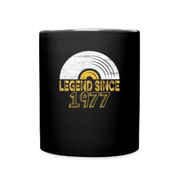 1977 Birthday Vinyl Legend depuis - Mug uni - noir - Devant