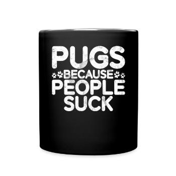 Pug Gifts for Pug Lovers - Tasse einfarbig - Schwarz - Vorne