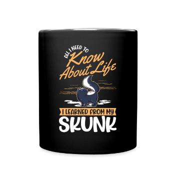 Skunk Spruch Stinktier - Tasse einfarbig - Schwarz - Vorne