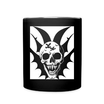 Horreur Crâne Crâne Art Crâne Gothique Heavy Metal - Mug uni - noir - Devant
