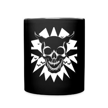 Horror Skull Skull Art Skull Gothic Heavy Metal - Full Colour Mug - black - Front