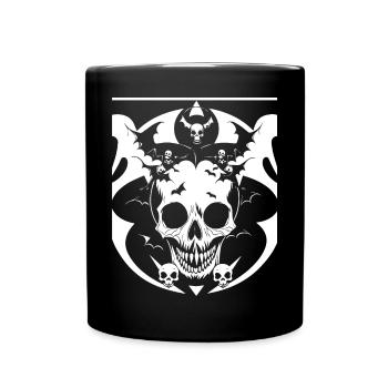 Horreur Crâne Crâne Art Crâne Gothique Heavy Metal - Mug uni - noir - Devant