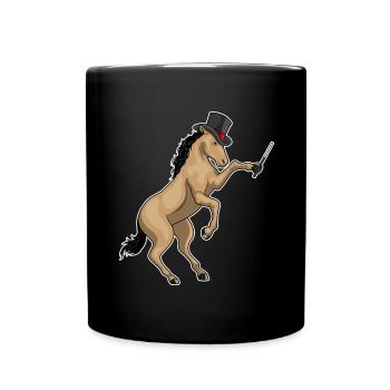 Horse Wizard Wand - Full Colour Mug - black - Front