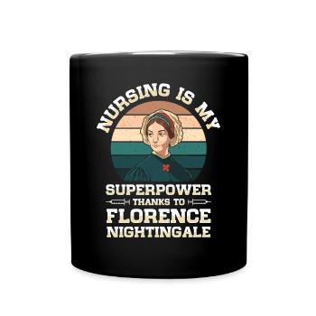 Krankenschwester Florence Nightingale Medizinische - Tasse einfarbig - Schwarz - Vorne
