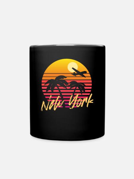 New York - Tasse einfarbig - Schwarz