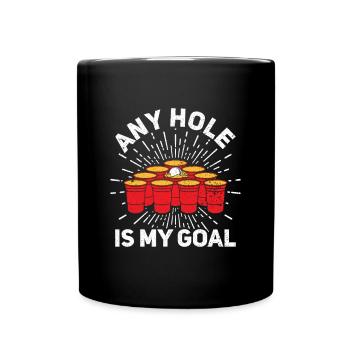 N’importe quel trou est mon objectif - Bierpong Saufen Bier Pong - Mug uni - noir - Devant