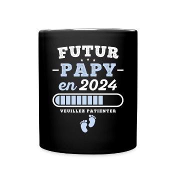 Zukünftiger Opa 2024 Geschenk Neugeborener Opa - Tasse einfarbig - Schwarz - Vorne